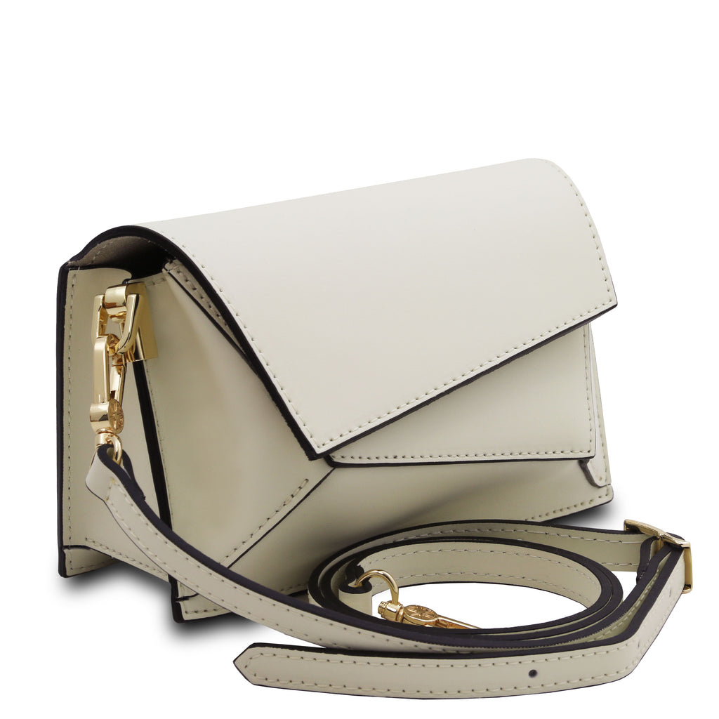LUMINA — Sac bandoulière en cuir métallisé