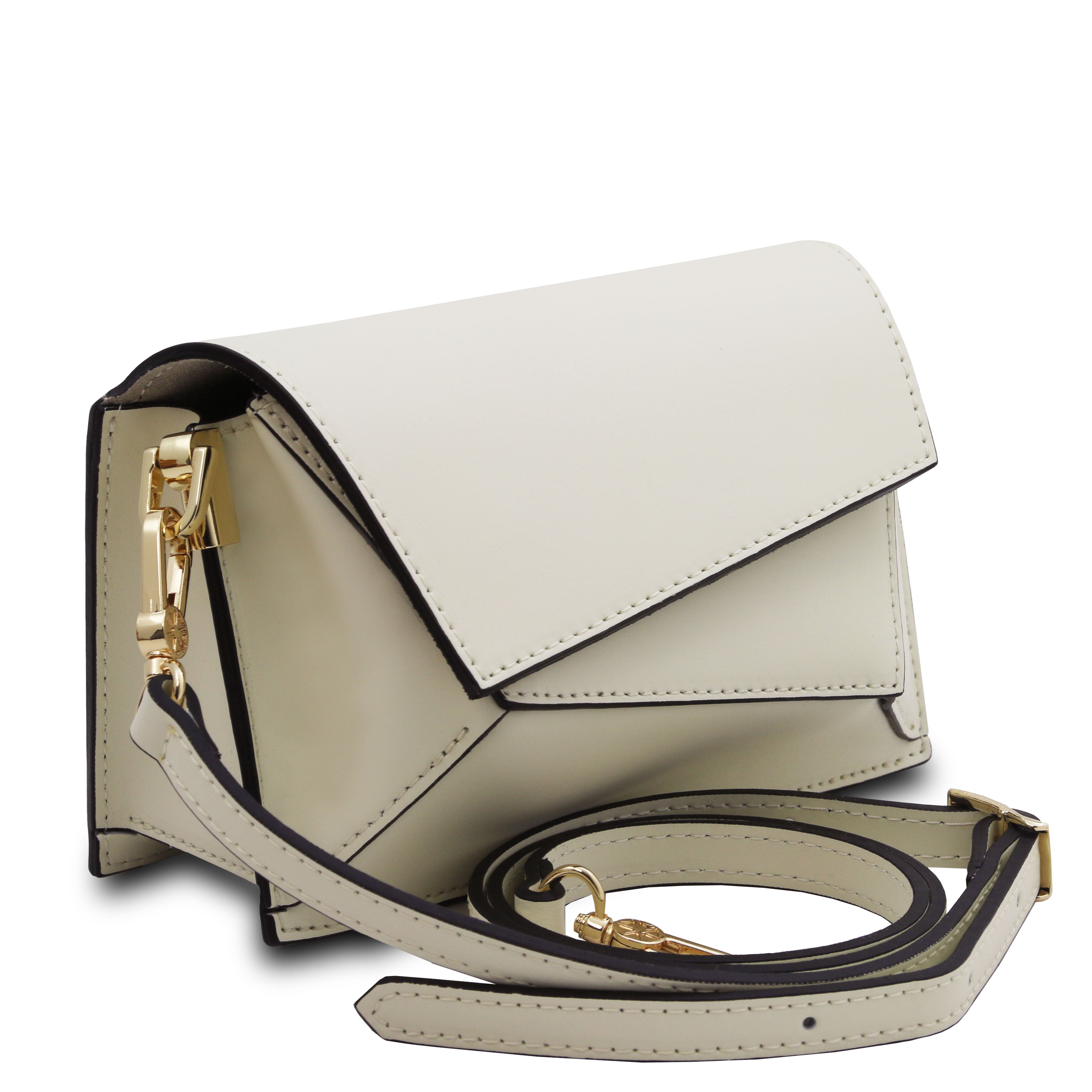 LUMINA — Sac bandoulière en cuir métallisé