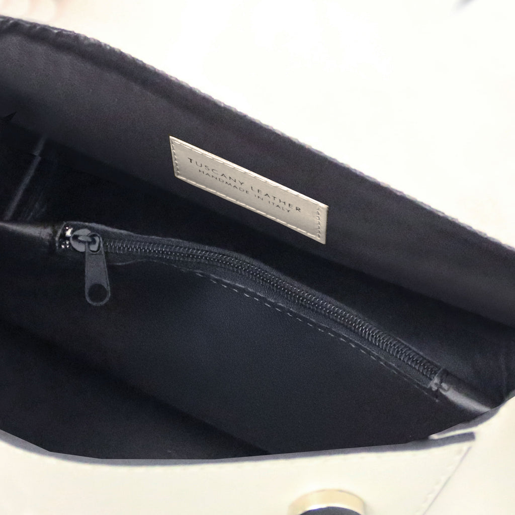 LUMINA — Sac bandoulière en cuir métallisé