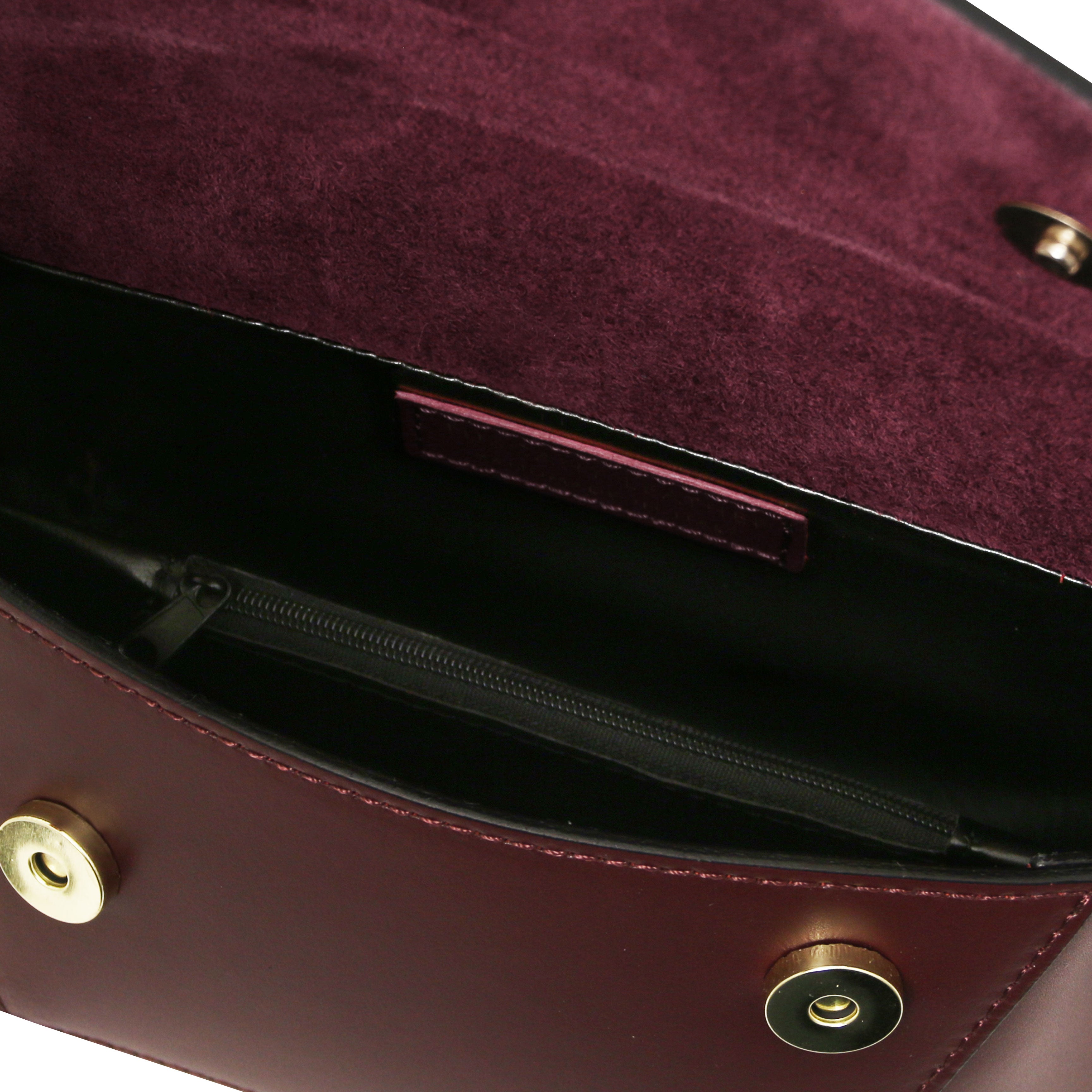 LUMINA — Sac bandoulière en cuir métallisé