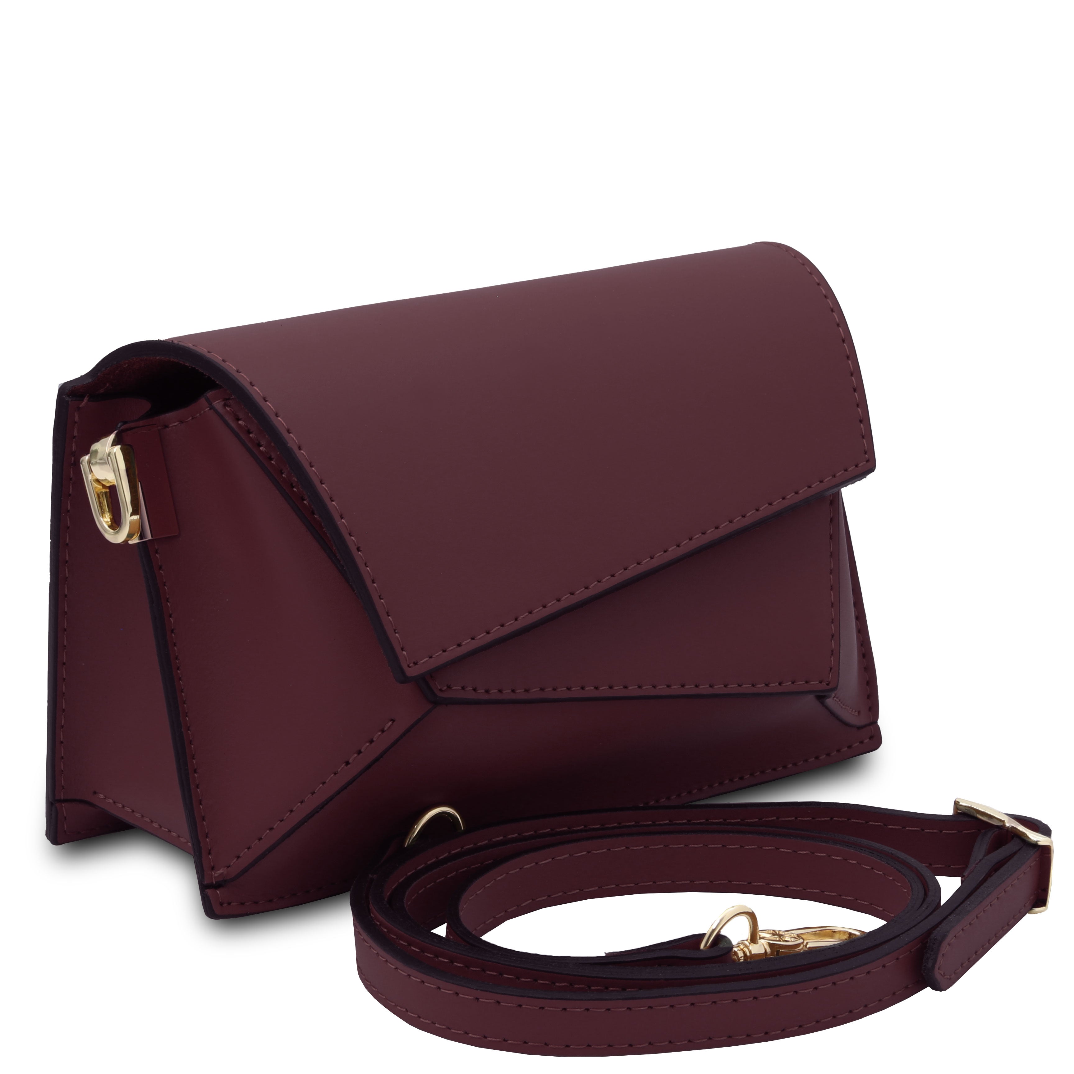 LUMINA — Sac bandoulière en cuir métallisé