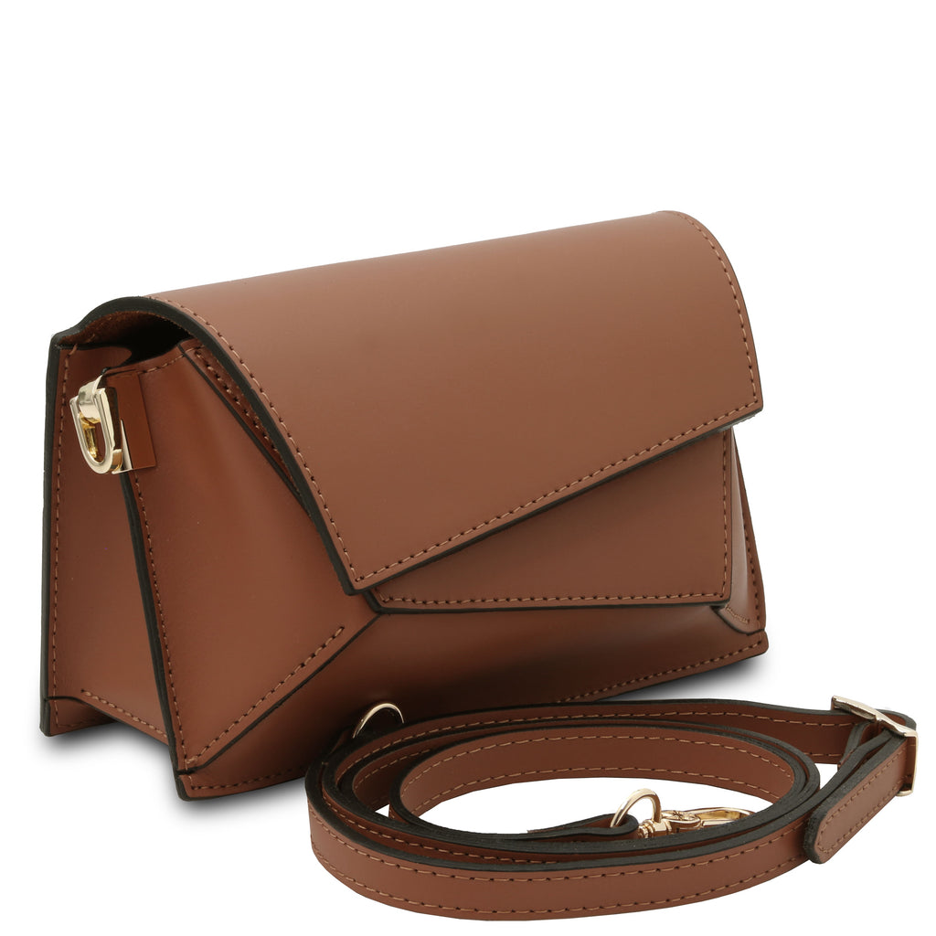 LUMINA — Sac bandoulière en cuir métallisé