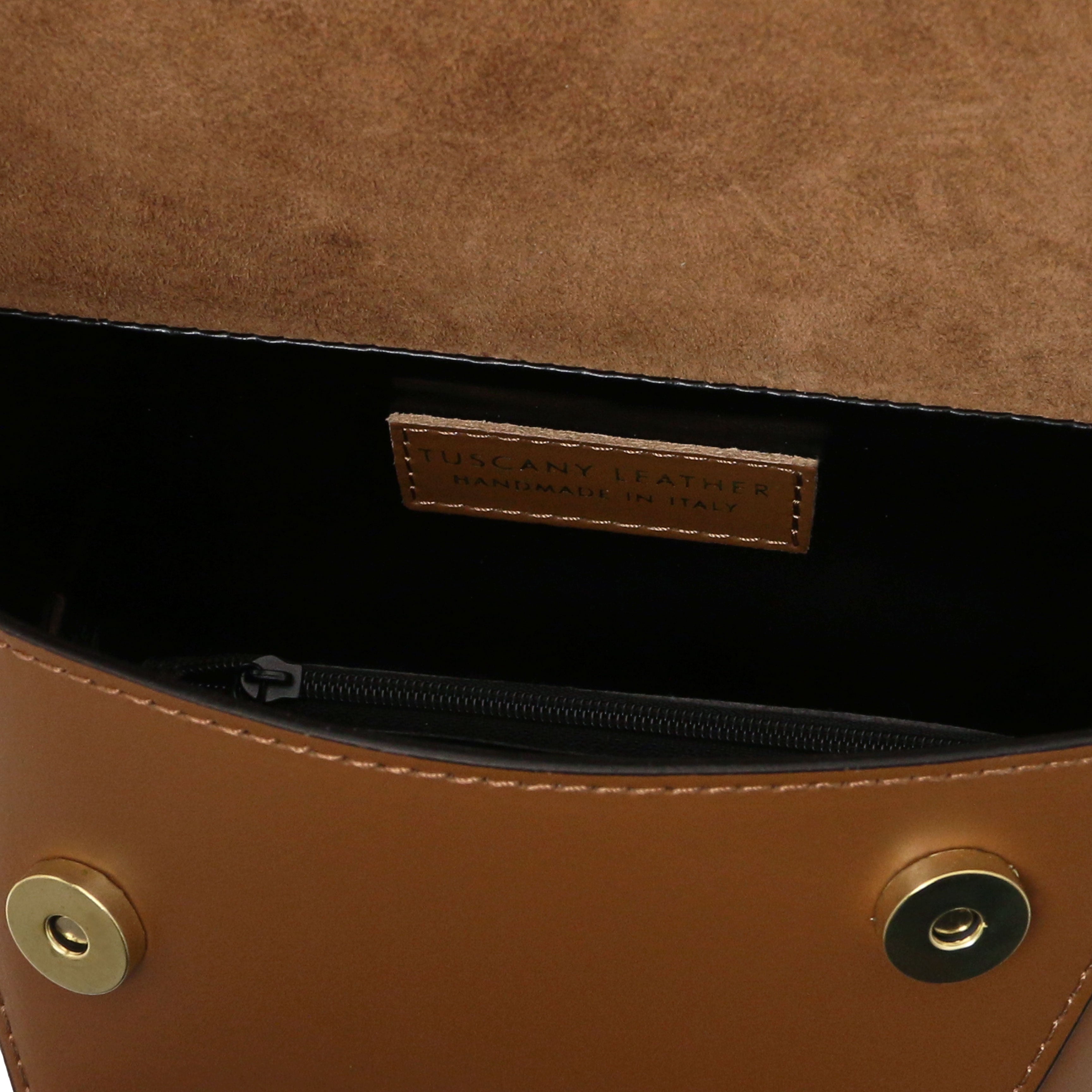 LUMINA — Sac bandoulière en cuir métallisé