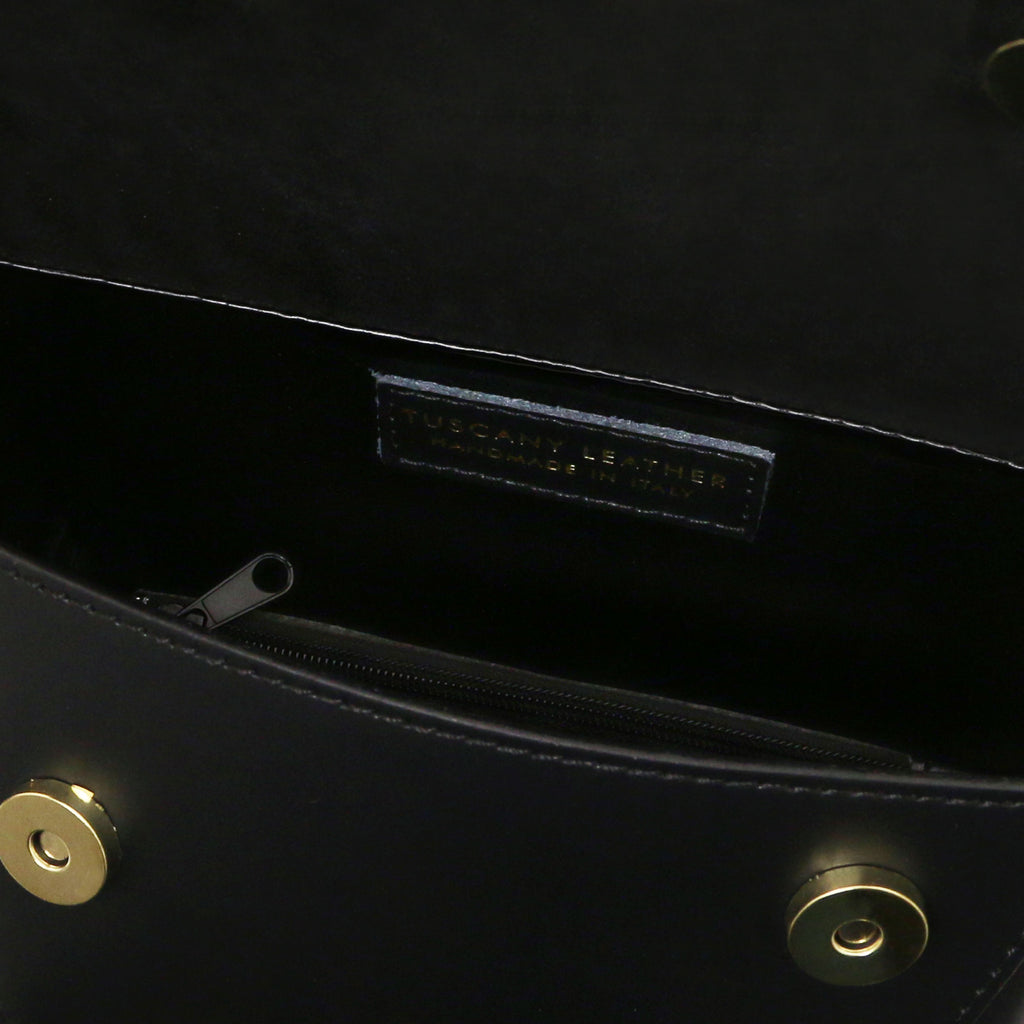 LUMINA — Sac bandoulière en cuir métallisé