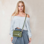 LUMINA — Sac bandoulière en cuir métallisé