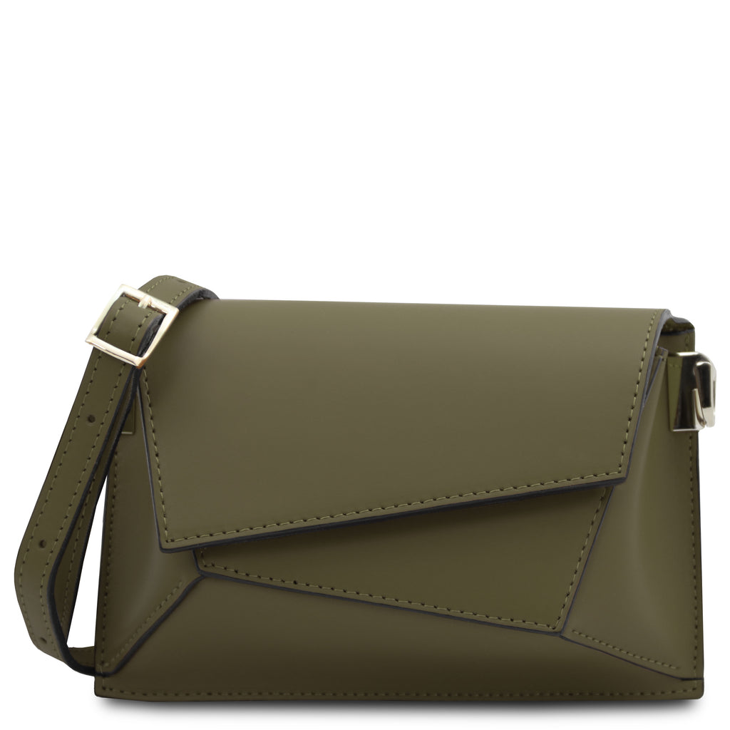 LUMINA — Sac bandoulière en cuir métallisé