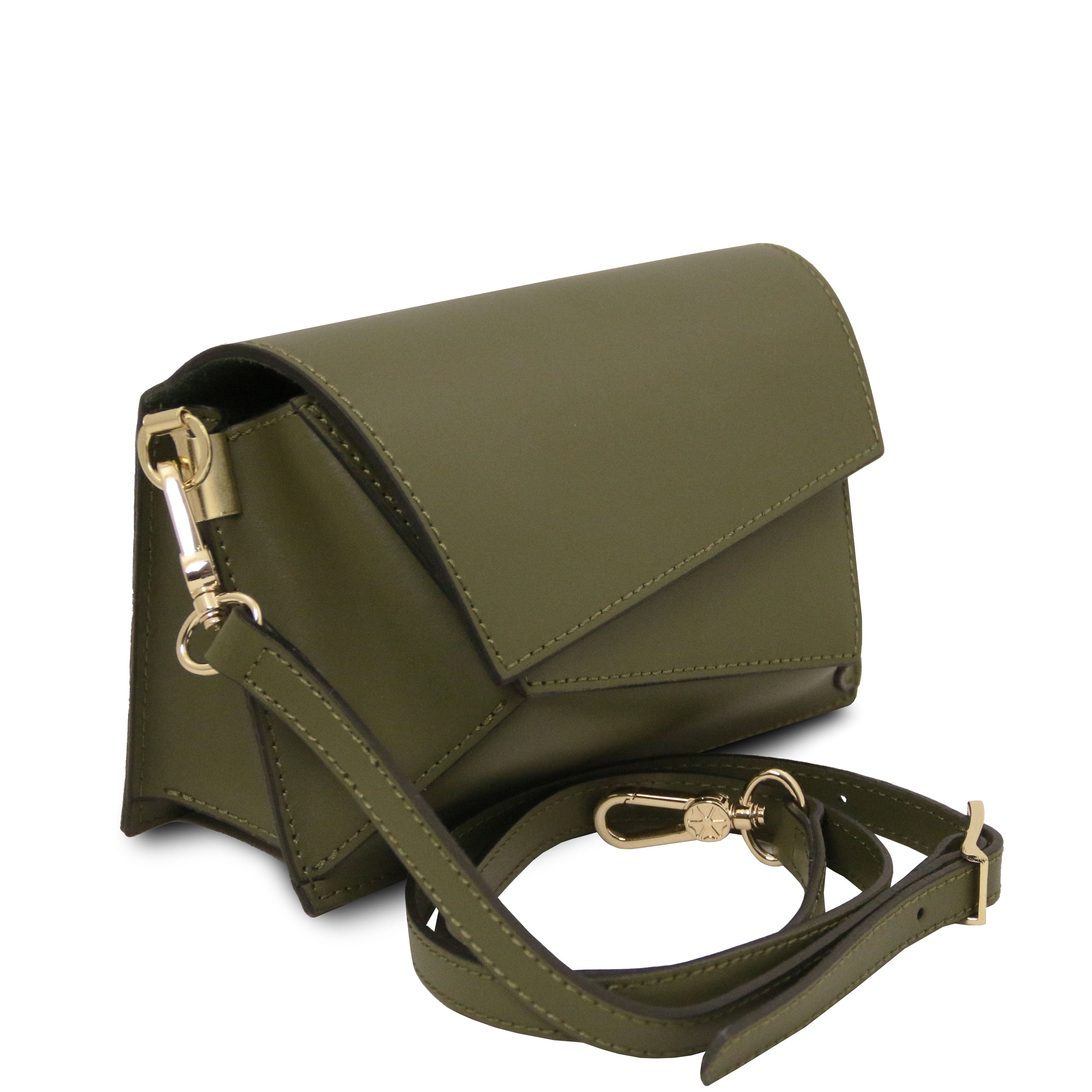 LUMINA — Sac bandoulière en cuir métallisé