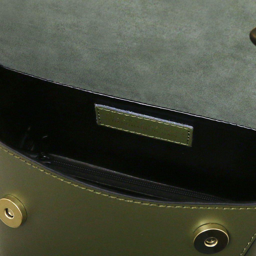 LUMINA — Sac bandoulière en cuir métallisé