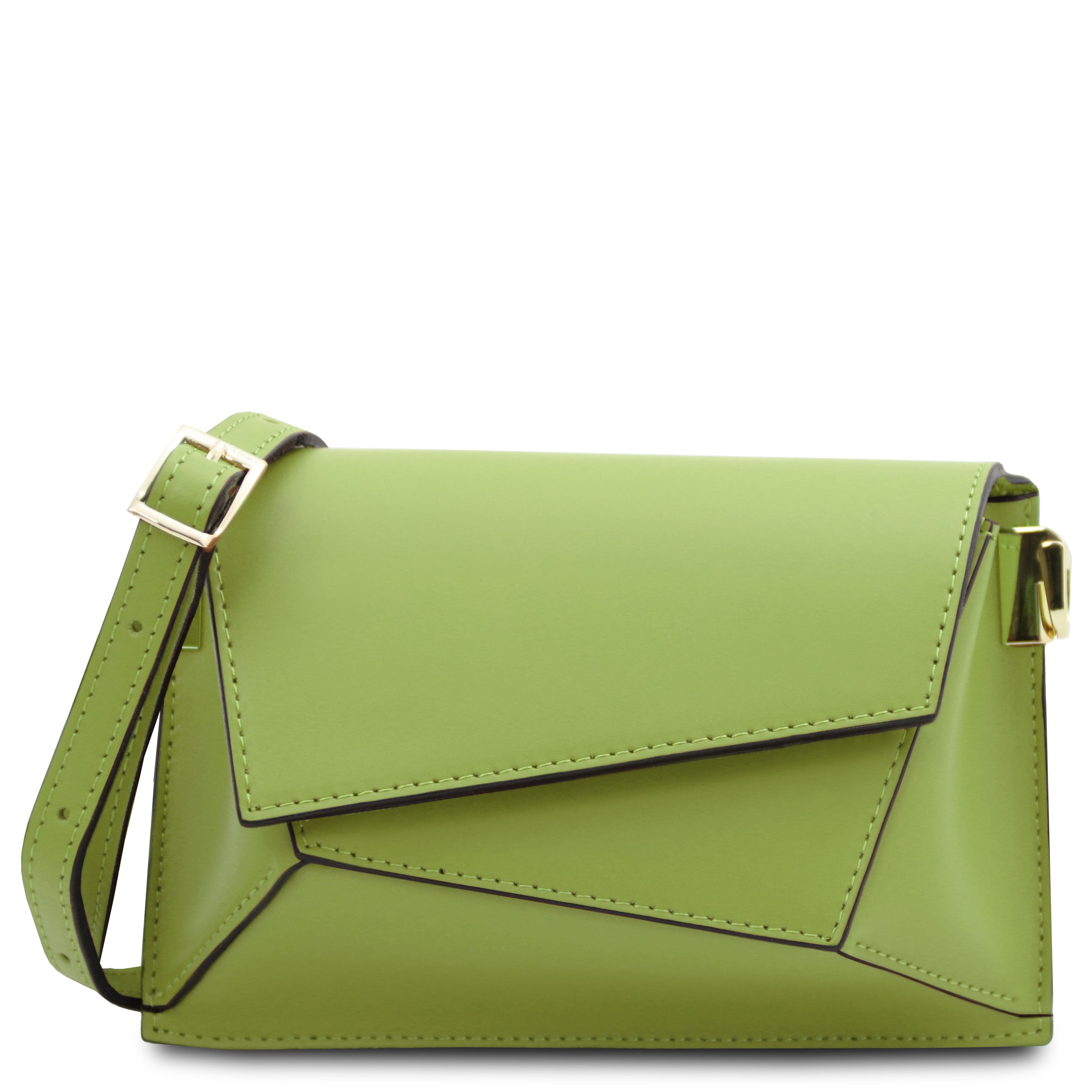 LUMINA — Sac bandoulière en cuir métallisé
