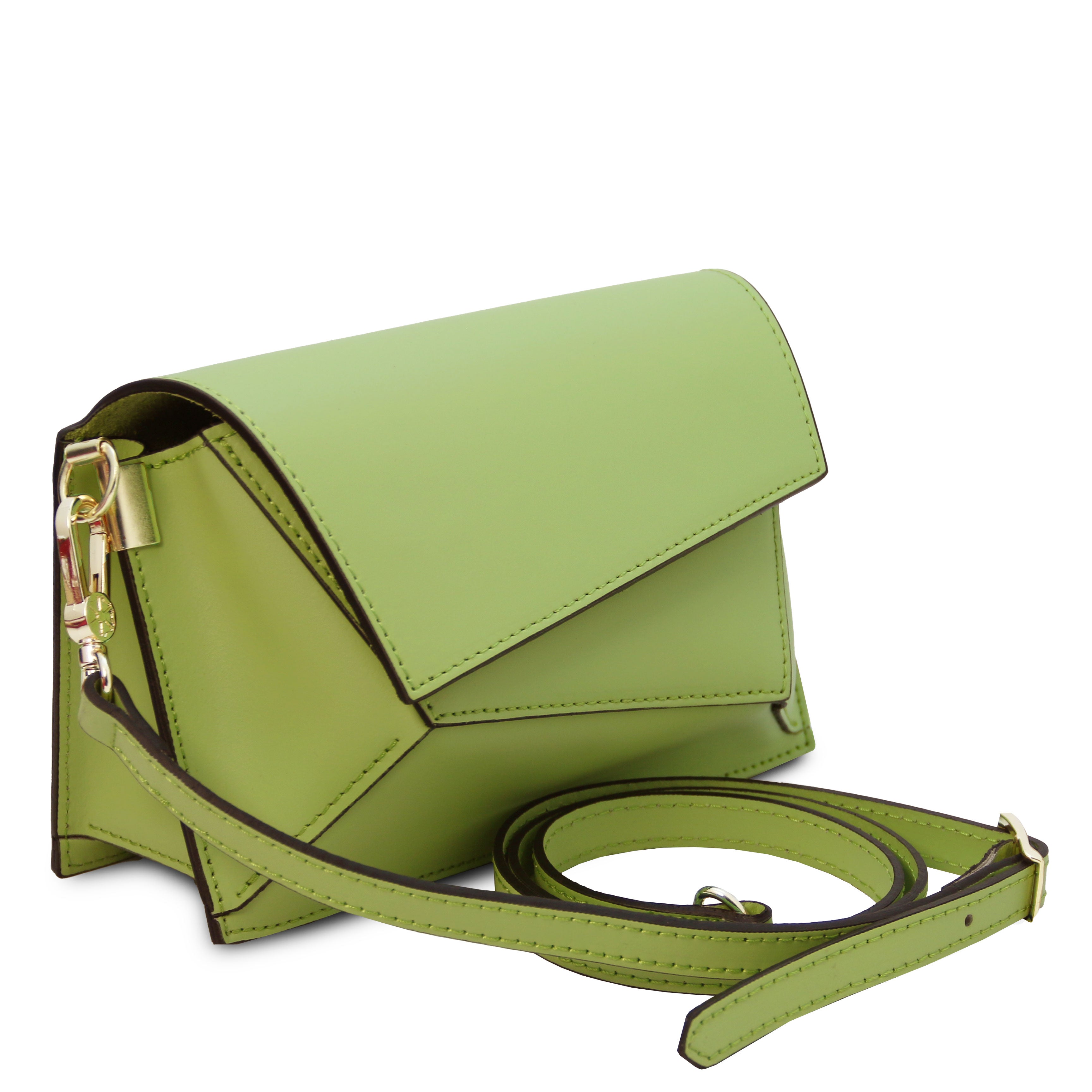 LUMINA — Sac bandoulière en cuir métallisé