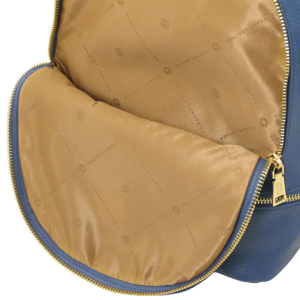 Sac à dos femme ELARA compact en cuir grainé à poche zippée