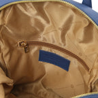 Sac à dos femme ELARA compact en cuir grainé à poche zippée