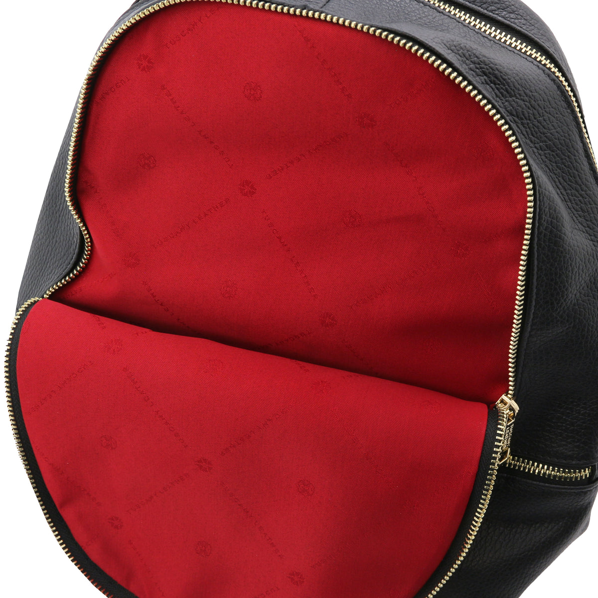 Sac à dos femme ELARA compact en cuir grainé à poche zippée