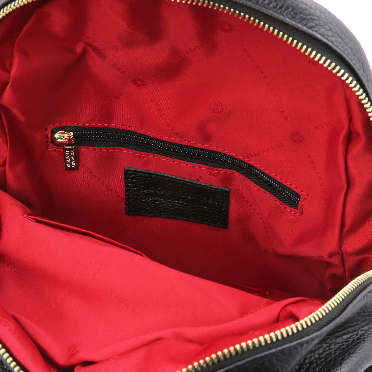 Sac à dos femme ELARA compact en cuir grainé à poche zippée