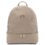 Sac à dos femme ELARA compact en cuir grainé à poche zippée