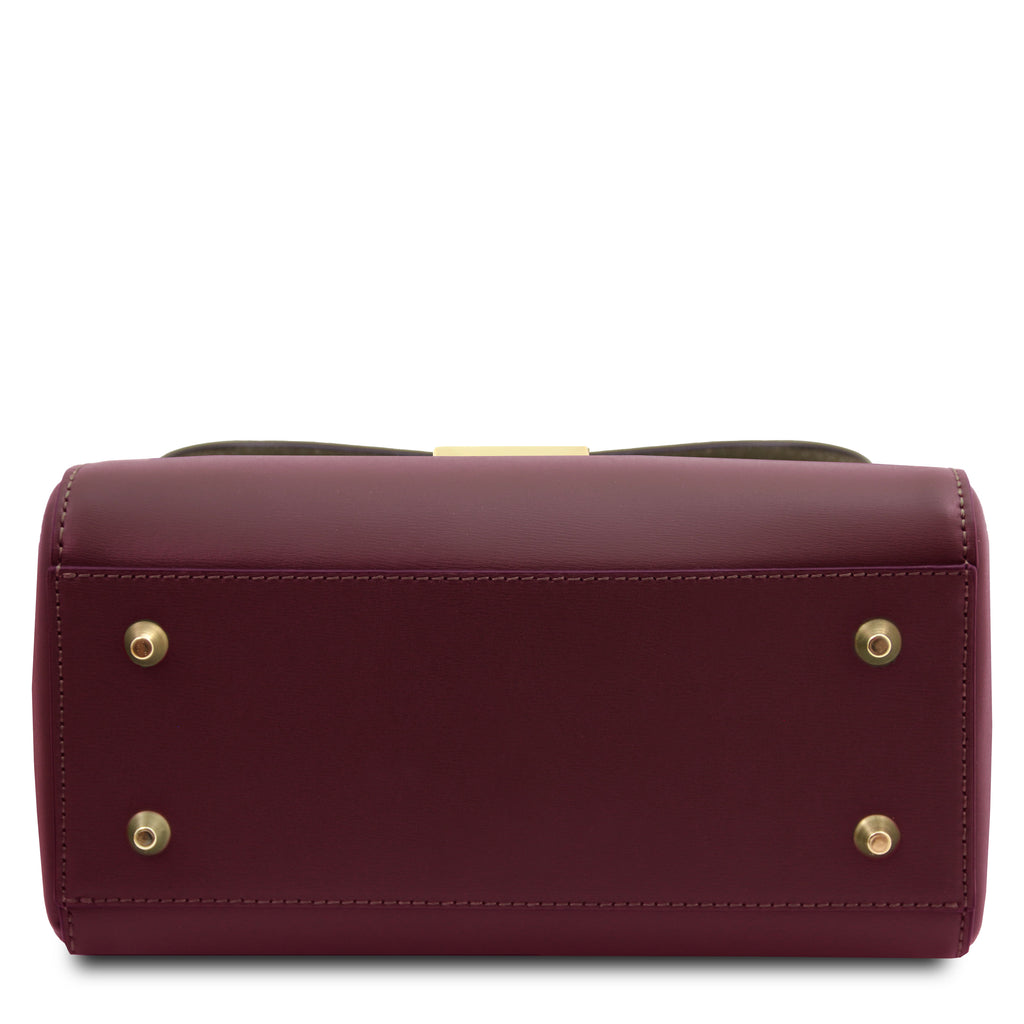 Sac à main femme ARMONIA structuré en cuir à fermoir bijou