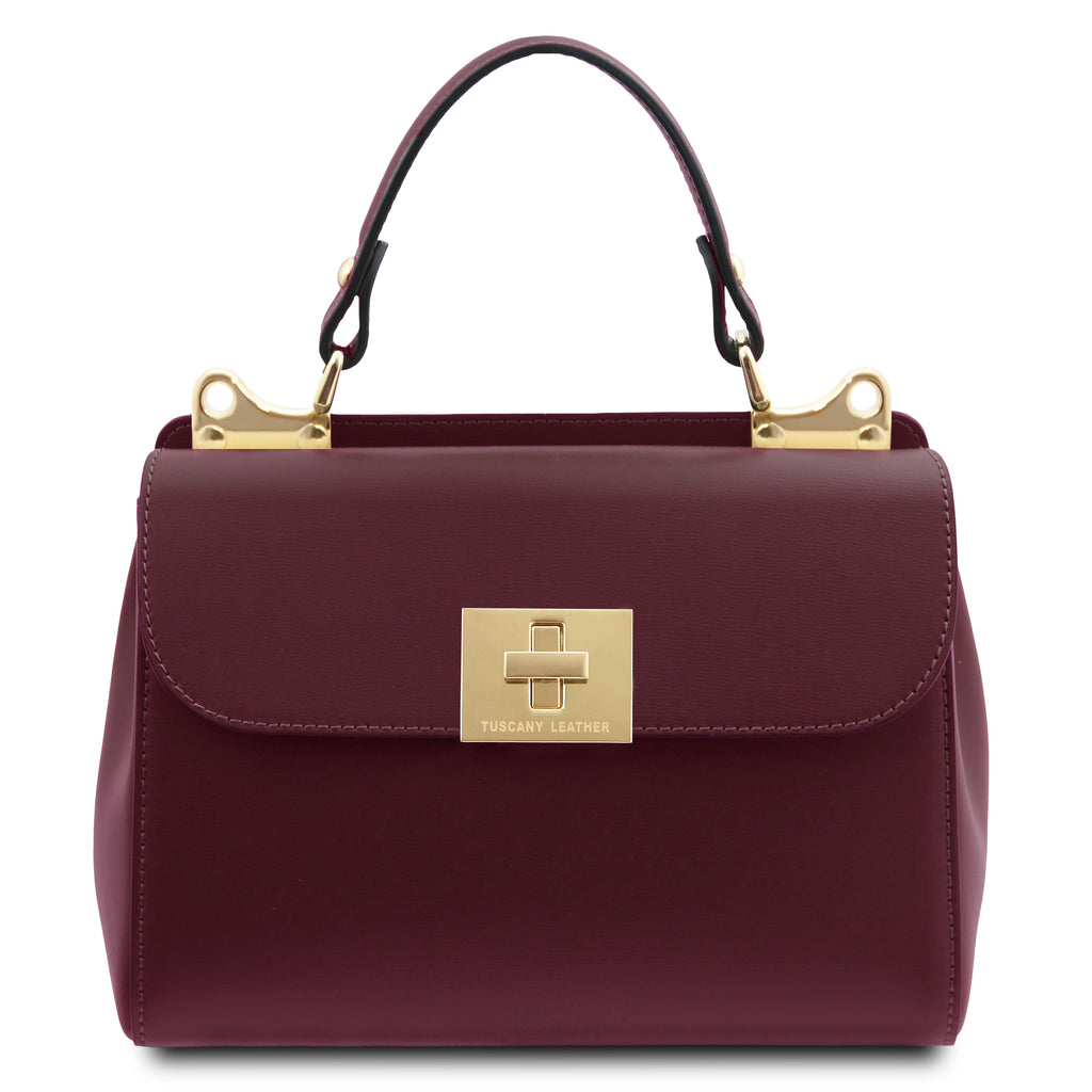 Sac à main femme ARMONIA structuré en cuir à fermoir bijou