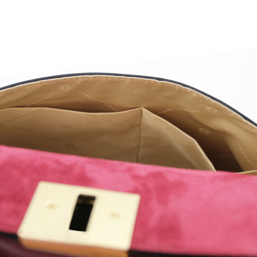 Sac à main femme ARMONIA structuré en cuir à fermoir bijou
