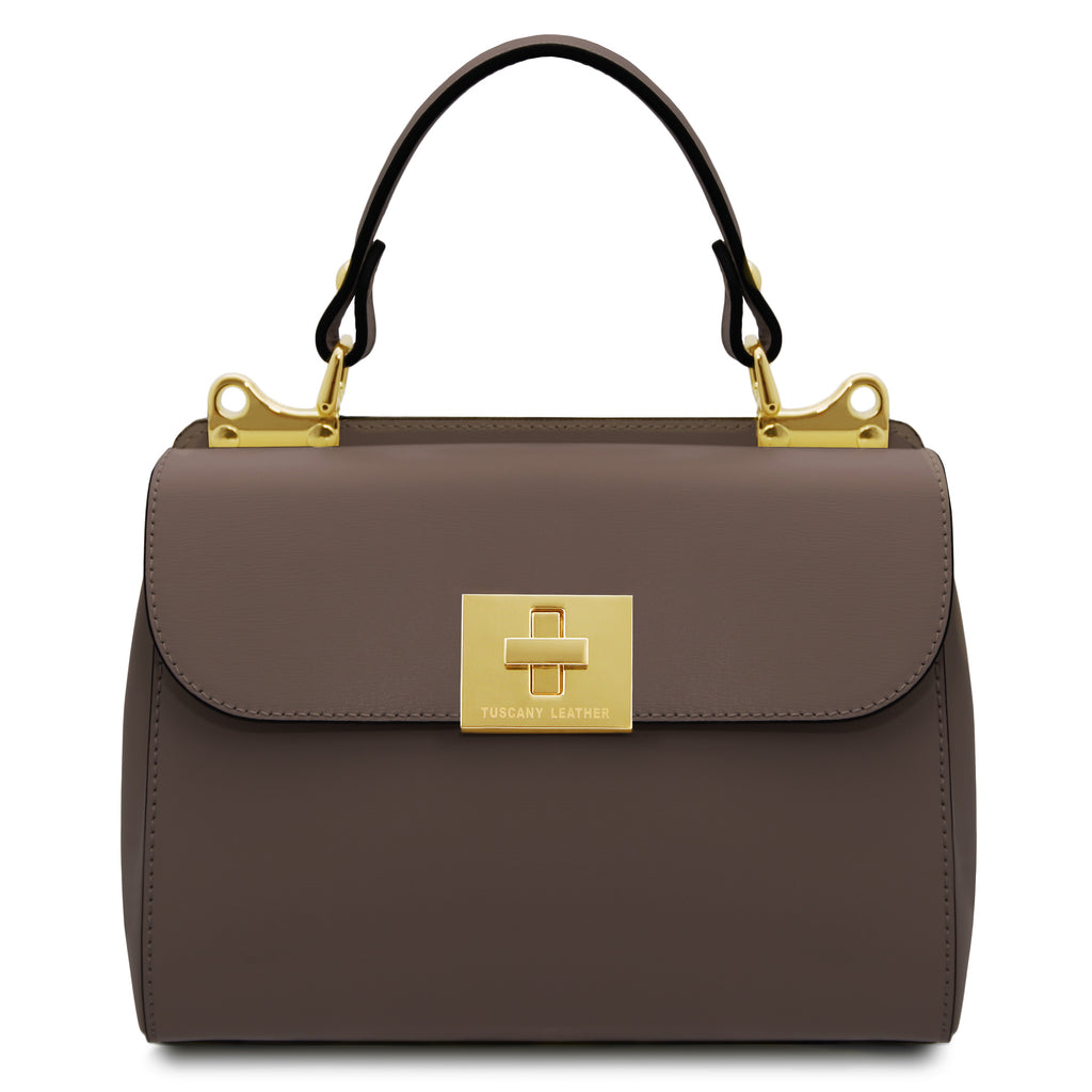 Sac à main femme ARMONIA structuré en cuir à fermoir bijou