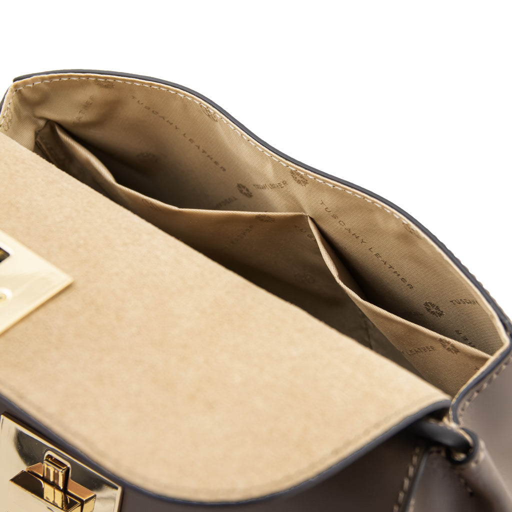 Sac à main femme ARMONIA structuré en cuir à fermoir bijou