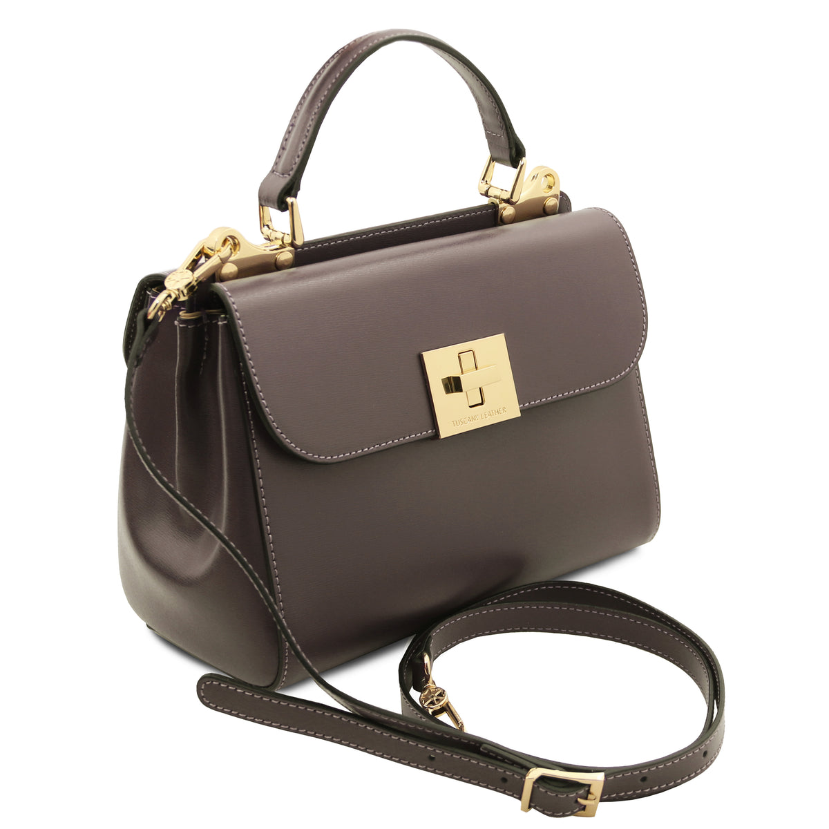 Sac à main femme ARMONIA structuré en cuir à fermoir bijou