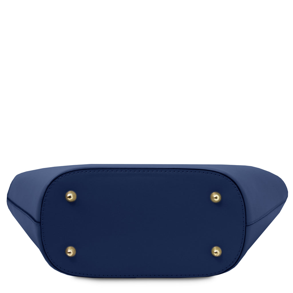 Sac à main femme LIVIA forme trapèze en cuir véritable structuré