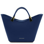 Sac à main femme LIVIA forme trapèze en cuir véritable structuré