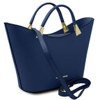 Sac à main femme LIVIA forme trapèze en cuir véritable structuré