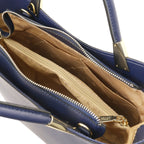 Sac à main femme LIVIA forme trapèze en cuir véritable structuré