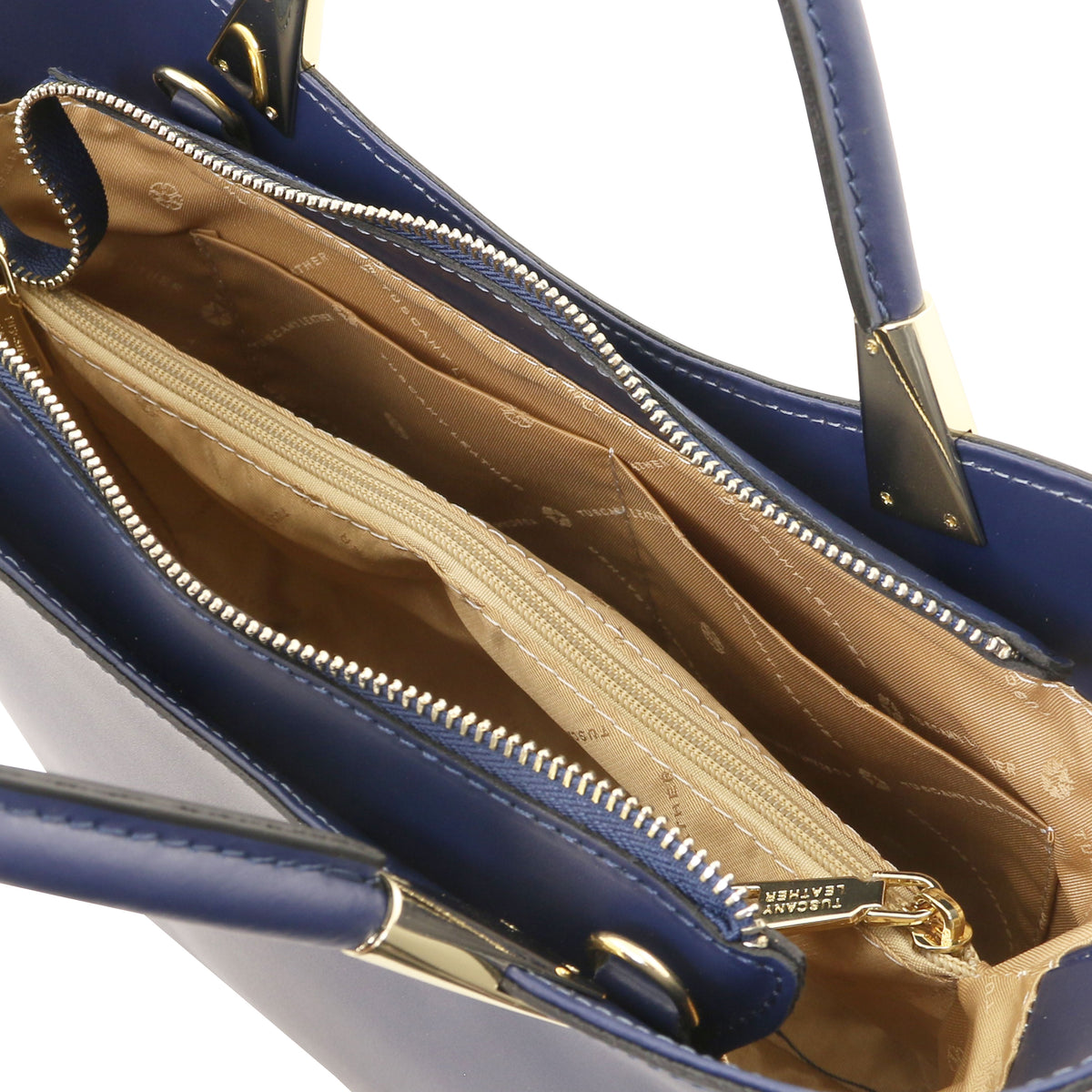 Sac à main femme LIVIA forme trapèze en cuir véritable structuré