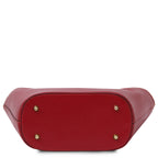 Sac à main femme LIVIA forme trapèze en cuir véritable structuré