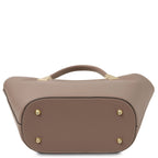 Sac à main femme LIVIA forme trapèze en cuir véritable structuré