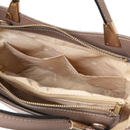 Sac à main femme LIVIA forme trapèze en cuir véritable structuré