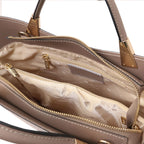 Sac à main femme LIVIA forme trapèze en cuir véritable structuré
