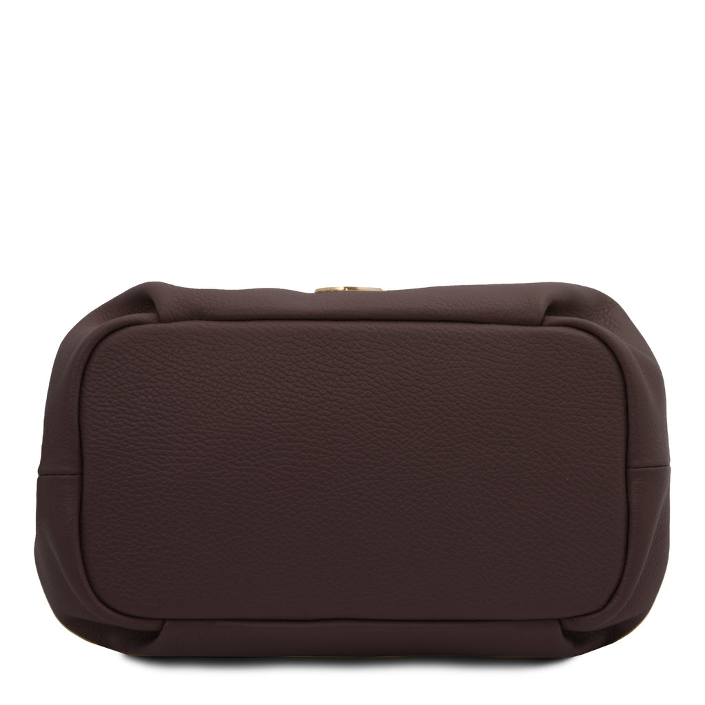 Sac à main femme NORA souple en cuir aux lignes arrondies
