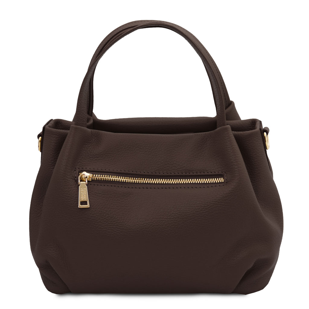 Sac à main femme NORA souple en cuir aux lignes arrondies