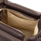 Sac à main femme NORA souple en cuir aux lignes arrondies