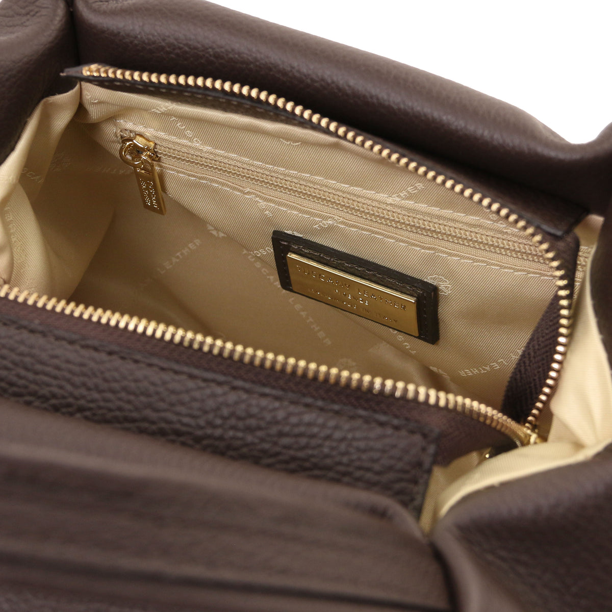 Sac à main femme NORA souple en cuir aux lignes arrondies
