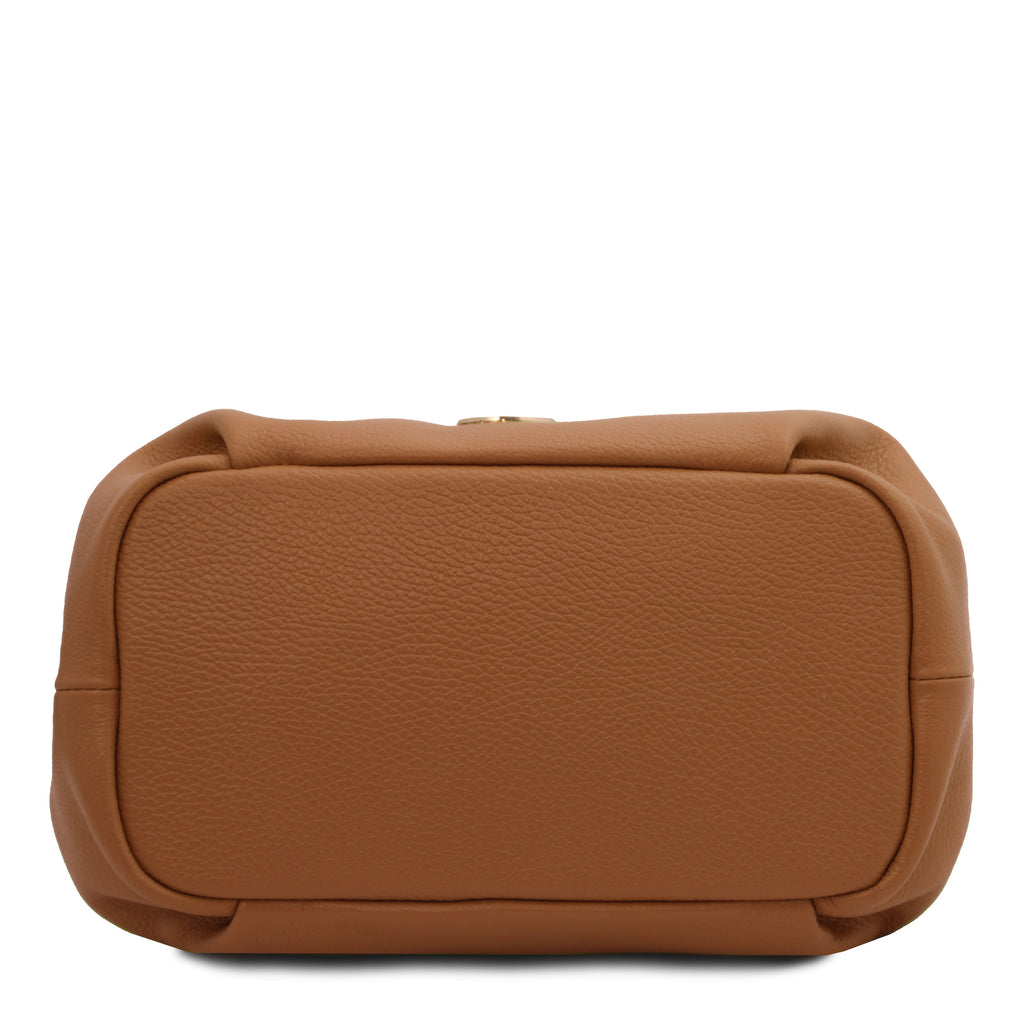 Sac à main femme NORA souple en cuir aux lignes arrondies