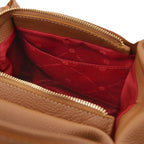 Sac à main femme NORA souple en cuir aux lignes arrondies