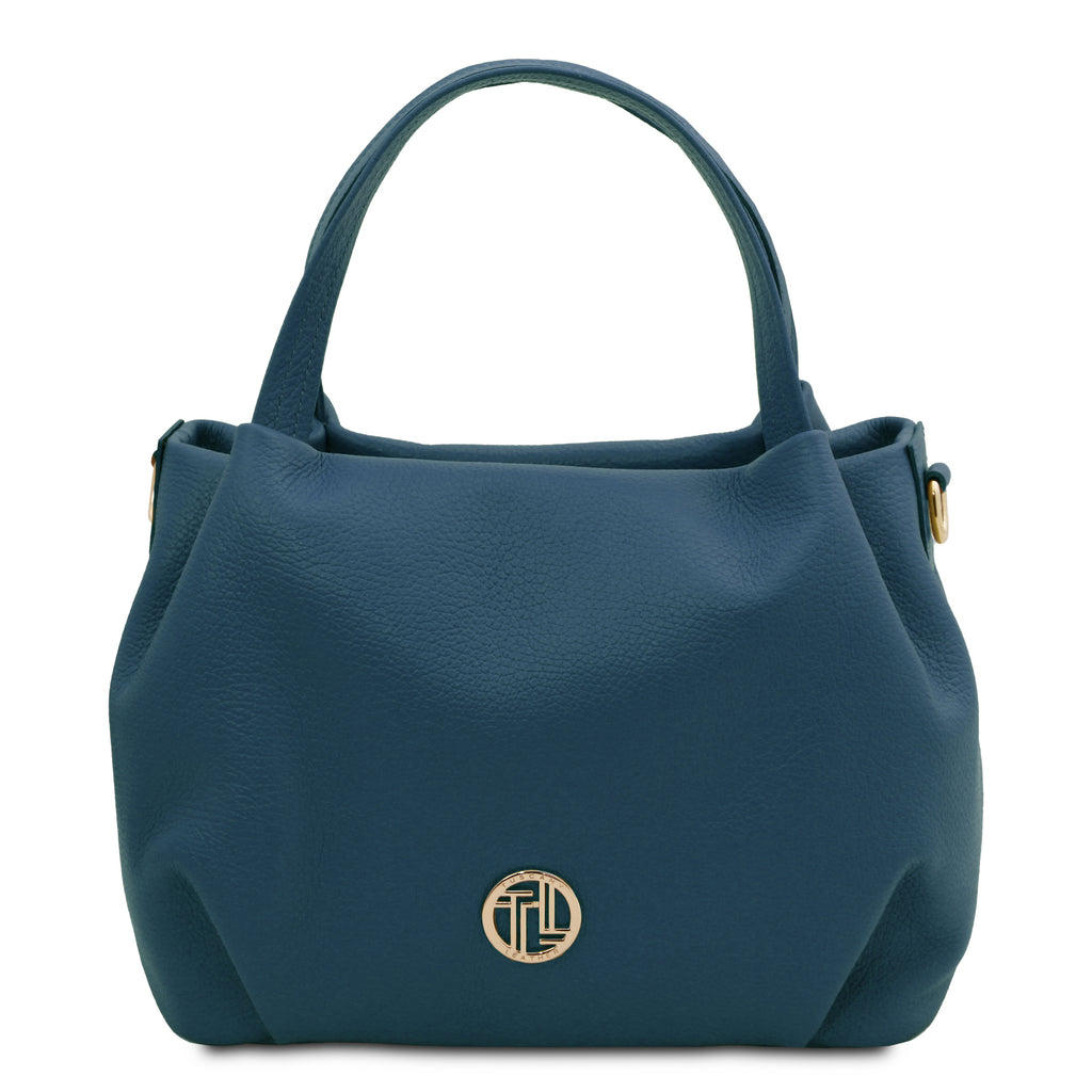 Sac à main femme NORA souple en cuir aux lignes arrondies
