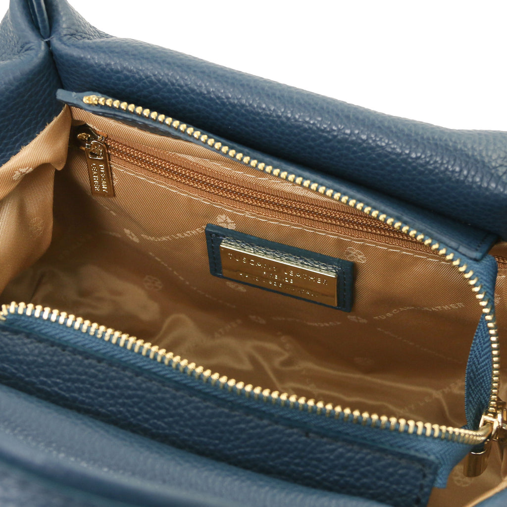 Sac à main femme NORA souple en cuir aux lignes arrondies