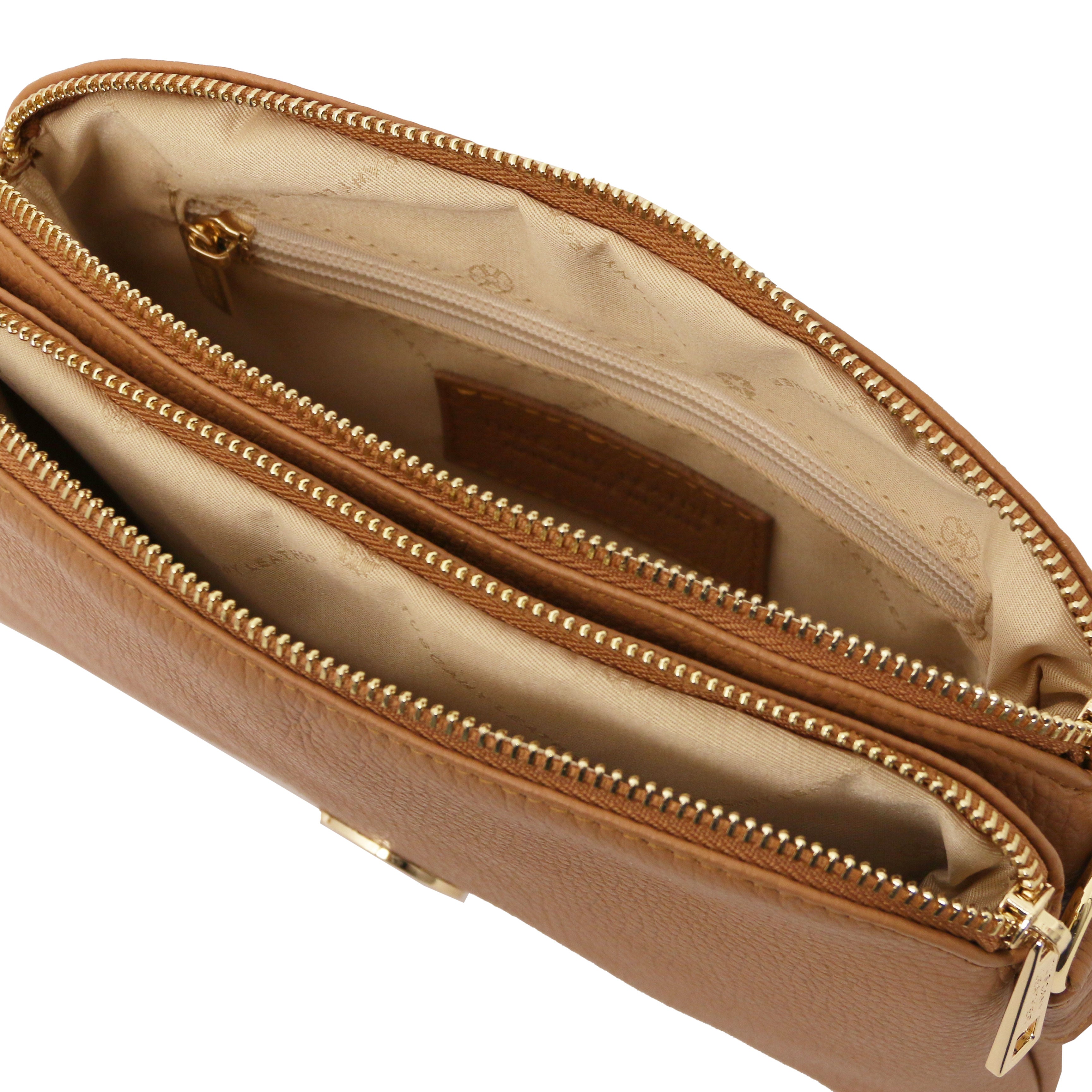 LILY — Sac bandoulière compact en cuir grainé