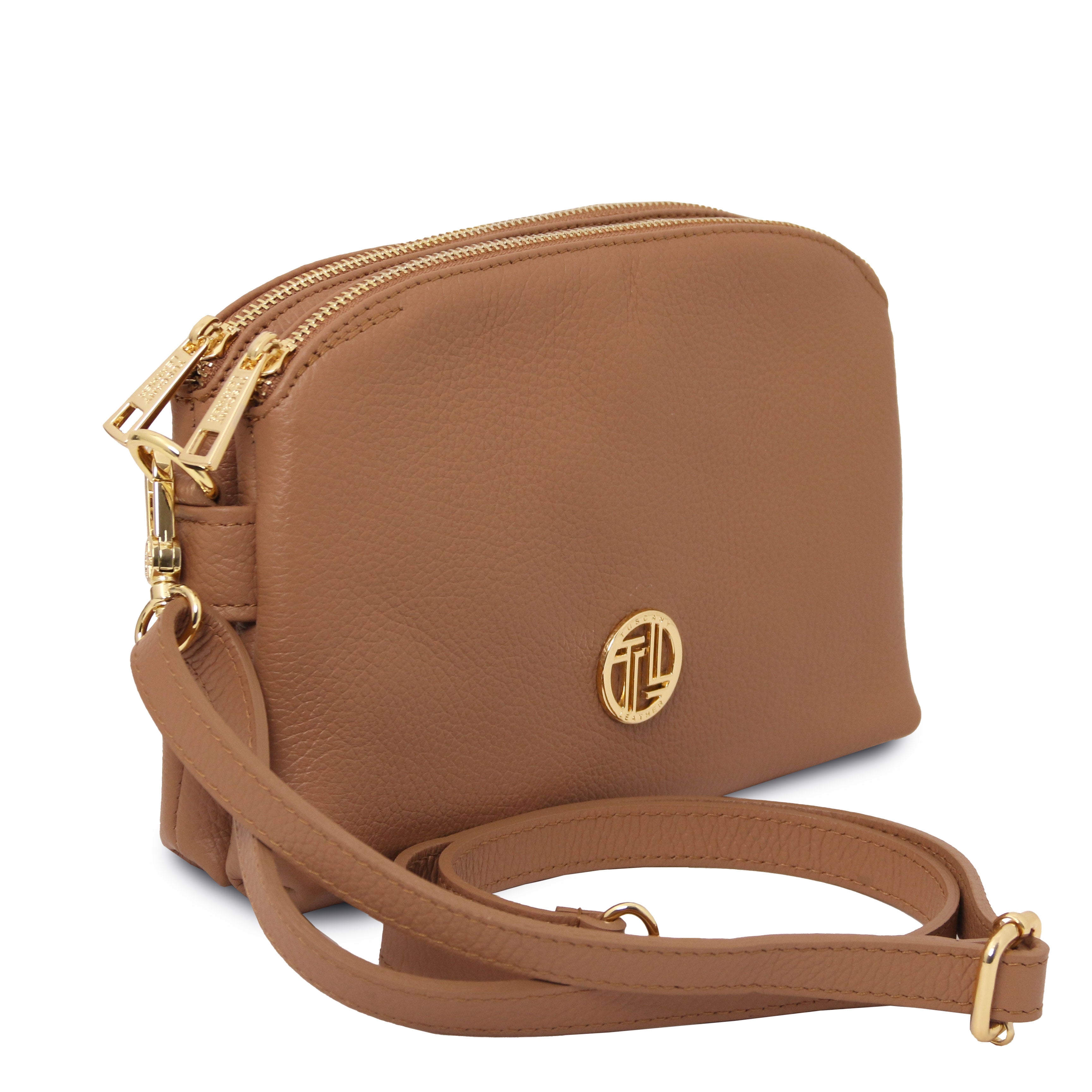 LILY — Sac bandoulière compact en cuir grainé