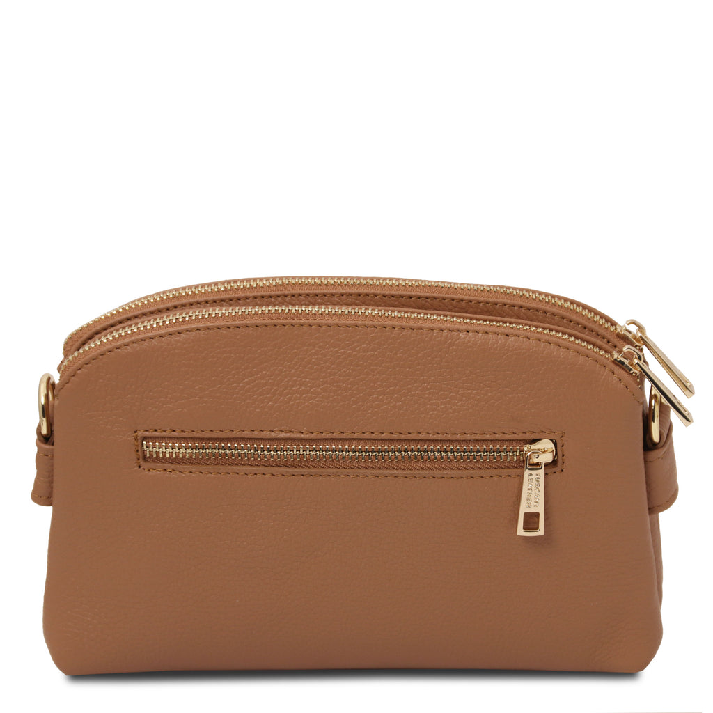 LILY — Sac bandoulière compact en cuir grainé