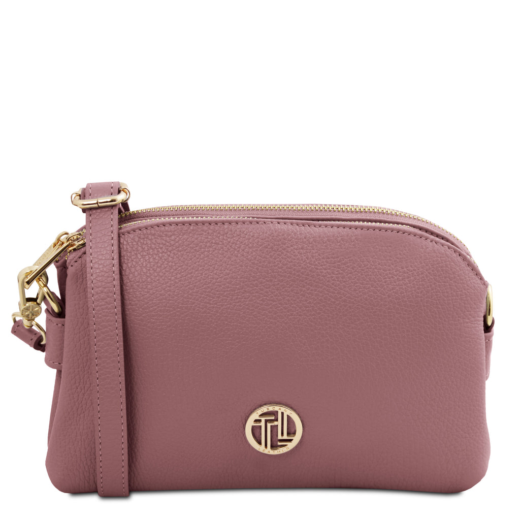 LILY — Sac bandoulière compact en cuir grainé