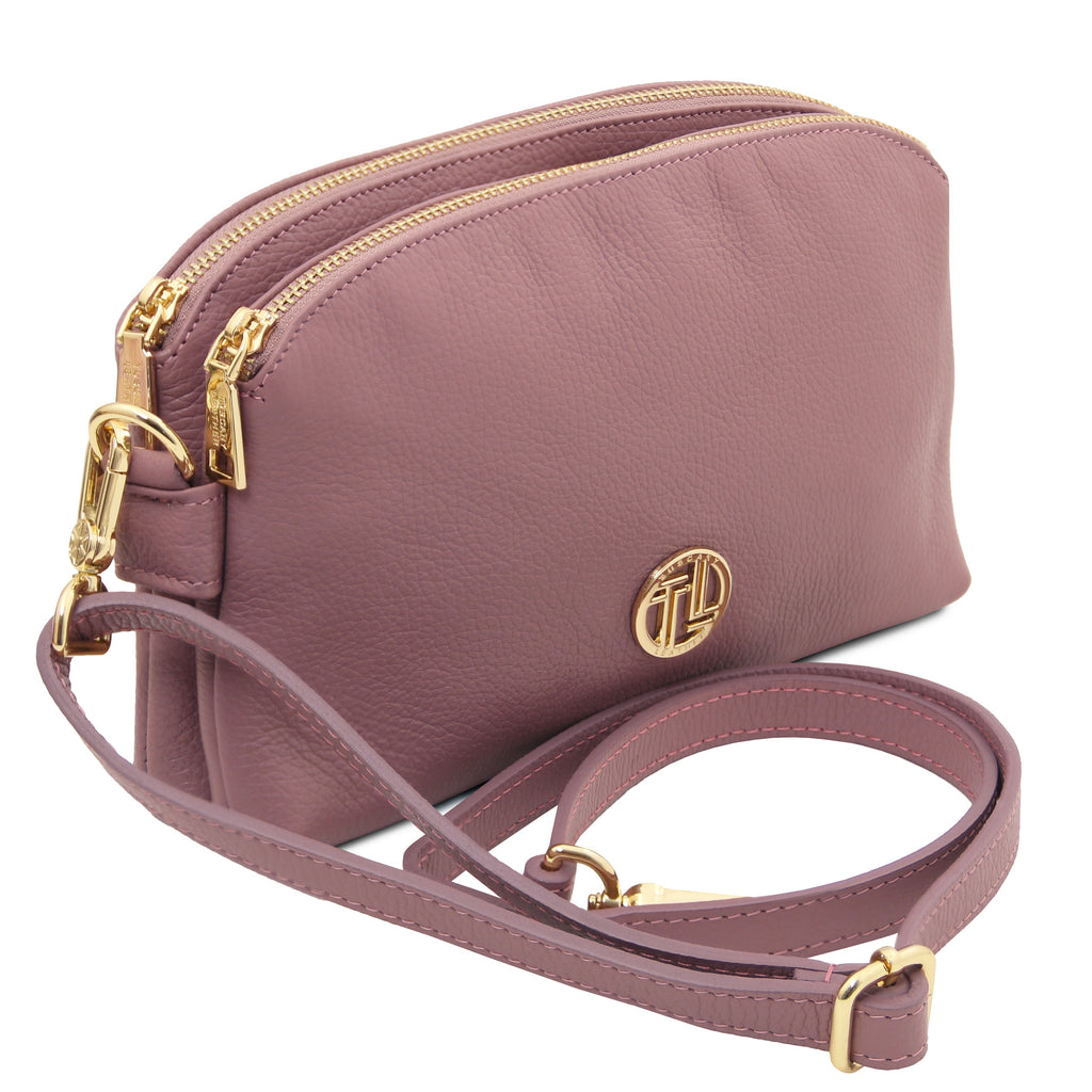 LILY — Sac bandoulière compact en cuir grainé