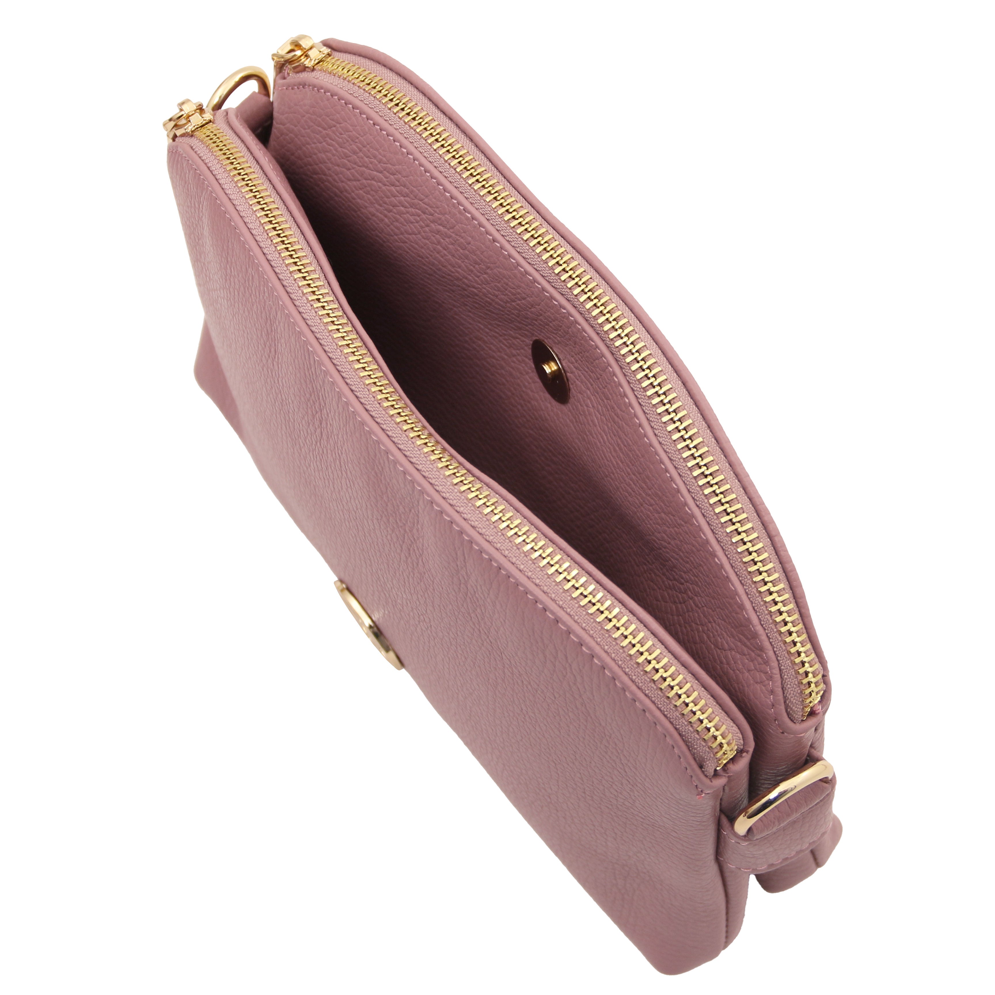 LILY — Sac bandoulière compact en cuir grainé