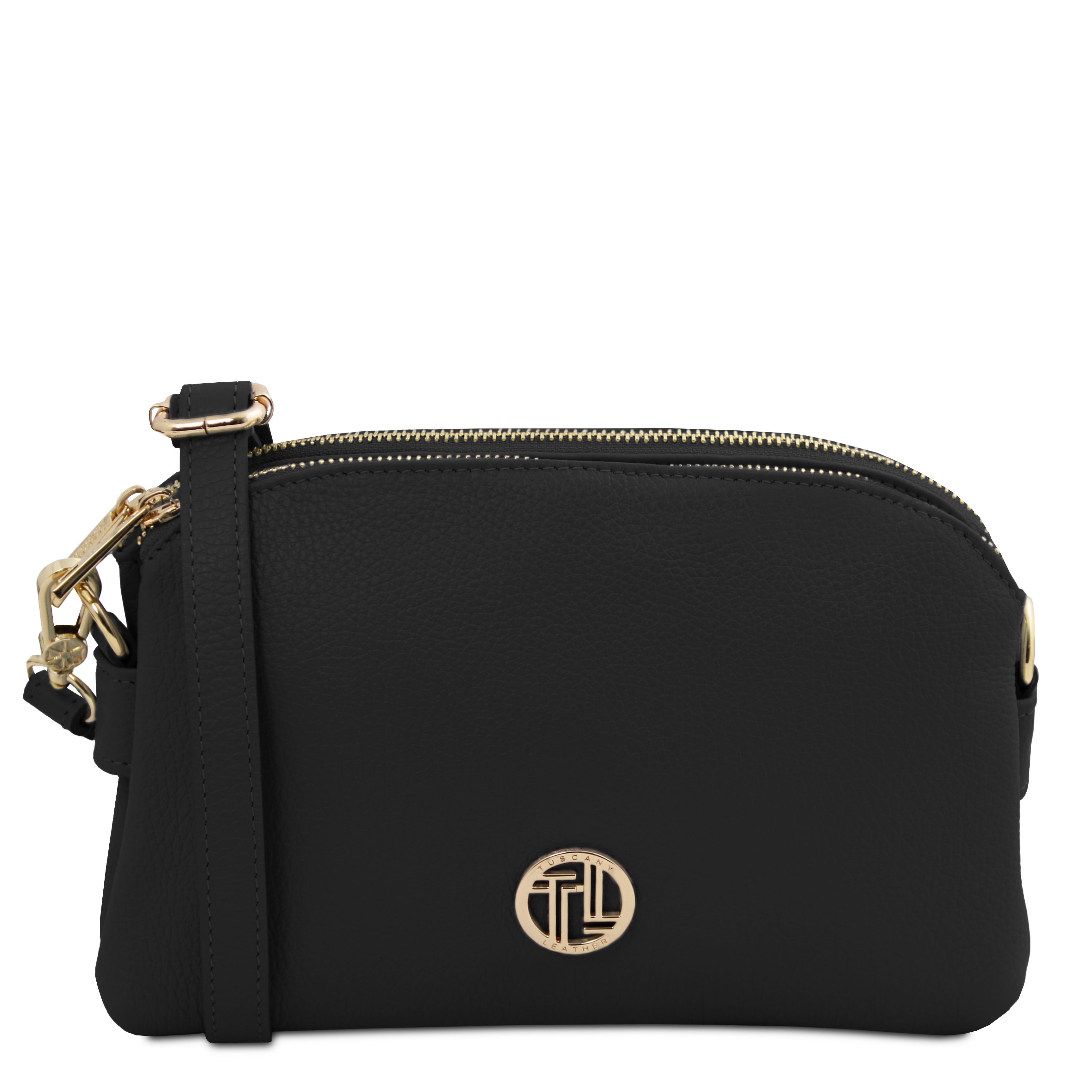 LILY — Sac bandoulière compact en cuir grainé