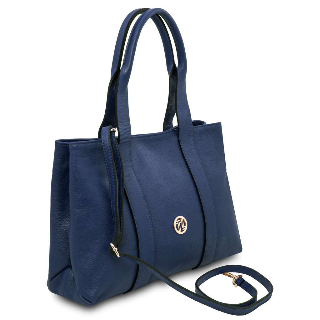 Sac cabas épaule femme CALLIE souple en cuir grainé à surpiqûres